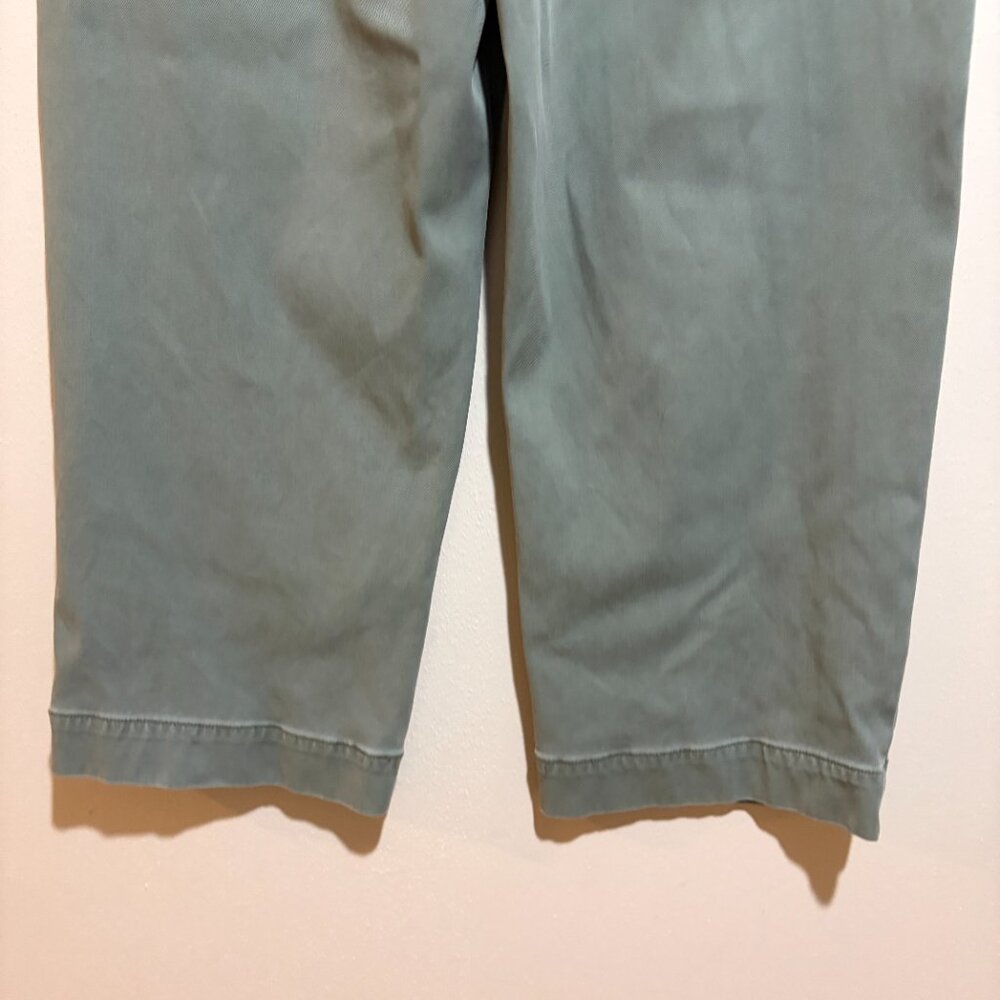 Spanx Stretch Twill Cropped Wide Leg Pant Green - Picture 9 of 14